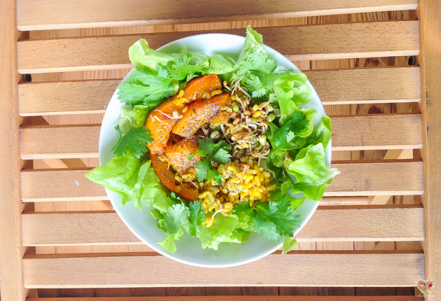 ensalada de arroz especiado y calabaza receta blog alma verde