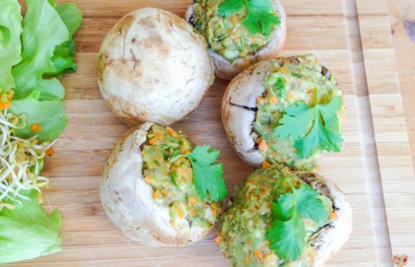 champignones rellenos receta crudivegana alma verde